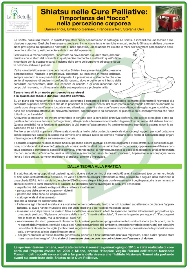 Shiatsu nelle cure palliative - poster_iltocco
